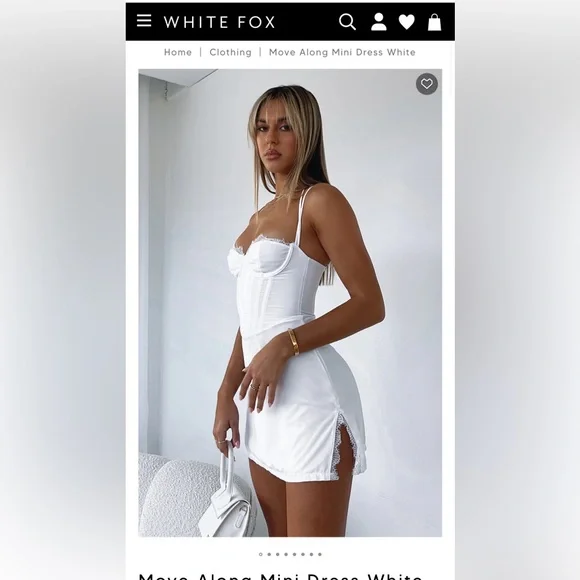 Move Along Mini Dress White - White fox boutique